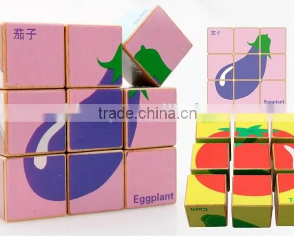 Promotional 9 Pcs Children's Educational Toys Games Kids Cube Block Puzzle Cubic Fun 3d Wooden Block Puzzle 3d Cube Puzzle Game Quality Choice photo-3
