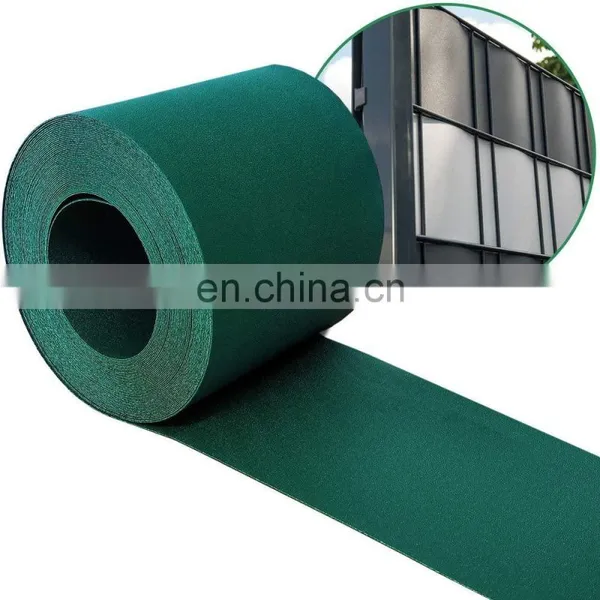 UV Resistant RAL 7040 800 G/m2 19cmx35m Double Rod Hard Polypropylene Privacy Screen Strips Fence Including Clips photo-3
