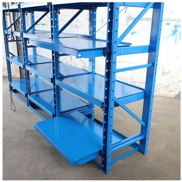 Pull Out Warehouse Storage Shelves Drawer Mould Rack With Lifting Crane Mold Drawer Roll Out Rack for Injection Mould
