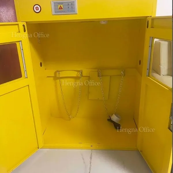 Durable Yellow/White Gas Cylinder Locker: Second Generation Sensor and Ventilation Fan System Vocational Training Schools/Technical Colleges. photo-5