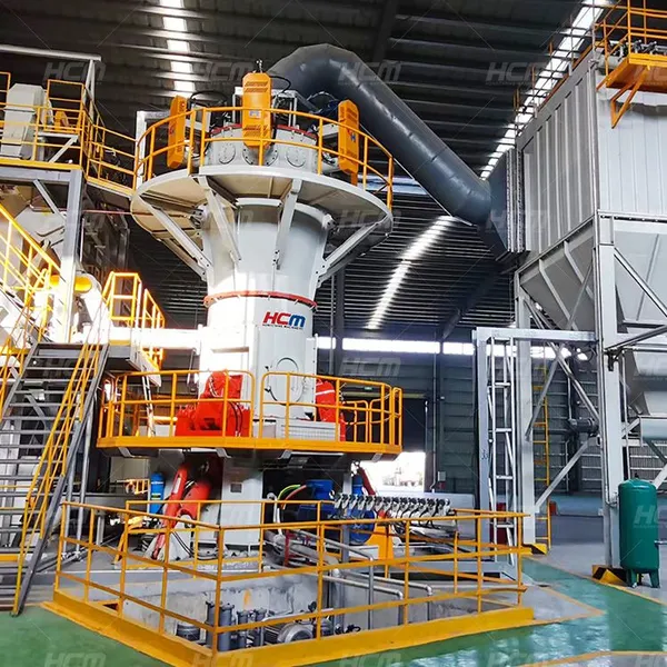 HCM Ultrafine Vertical Roller Mill Produces 1250 Mesh Ultrafine Calcium Carbonate Powder