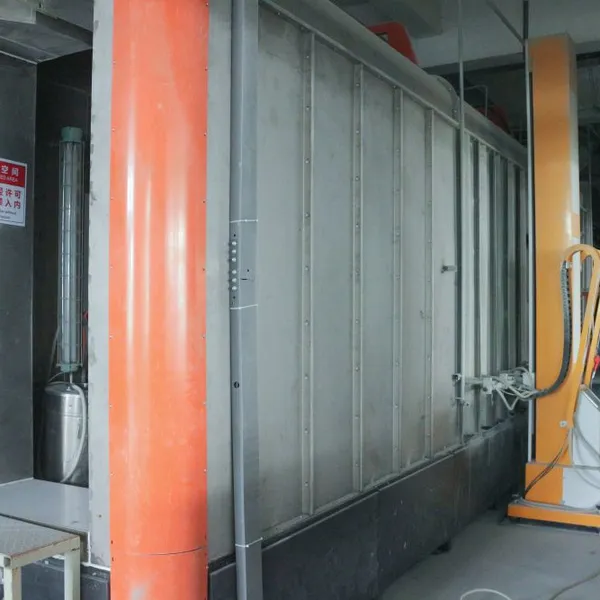Stainless Steel Automatic Powder Spray Booth Designed for Large-Batch Coating in Heavy Machinery Manufacturing