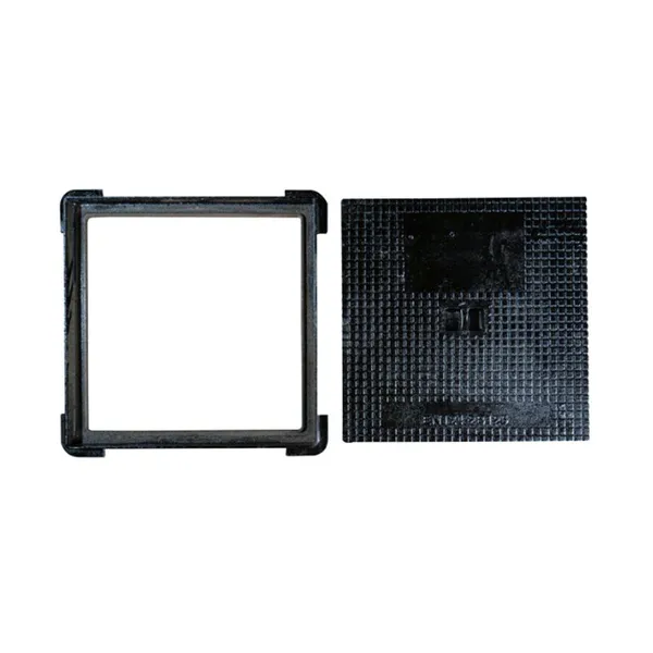 China Factory Hot Sale Jingdong Brand Durable Double Seal Ductile Iron Black Manhole Cover D400 Road Drainage photo-5