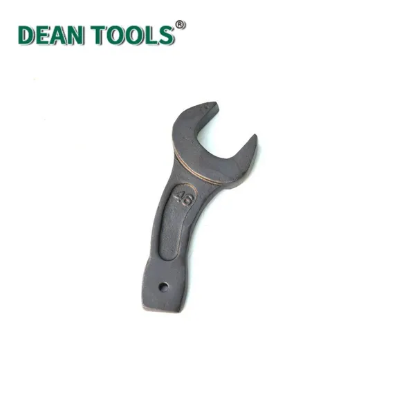 45# Steel Bent Striking Open End Wrench, Industrial Grade Bent Striking Spanner，Bent Impact Wrench photo-5