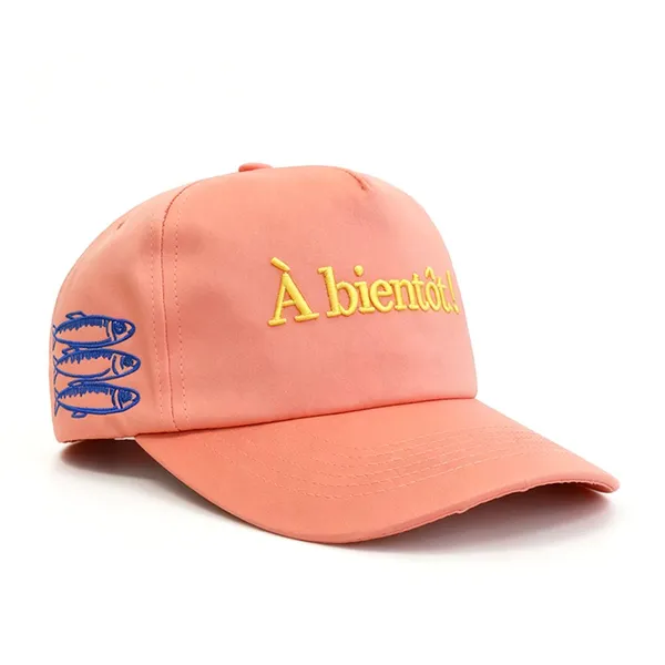 5 Panel Unstructured Baseball Cap 3D Embroidery Logo Baseball Caps Custom Baseball Hat With Private Label photo-3