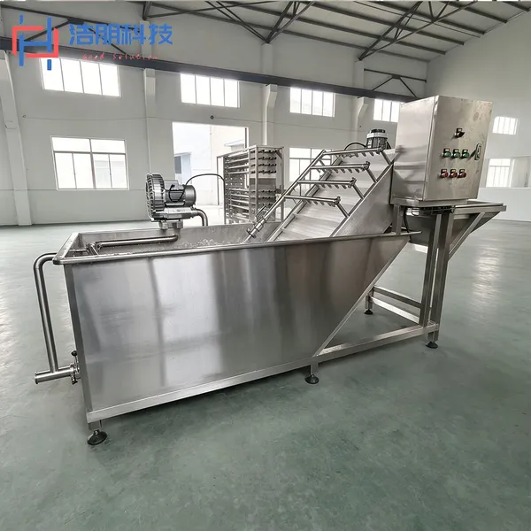 Industrial Bubble Washing Machine SUS304 Fruit Vegetable Washer With Elevator Spray Rinse High Efficiency Food Processing Equipment photo-4