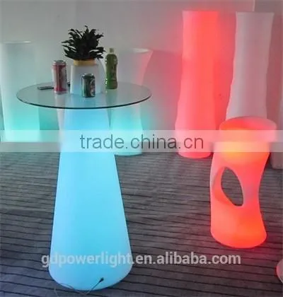 PE Plastic Bar Table With LED Light and Remote Control YXF-50120C photo-2