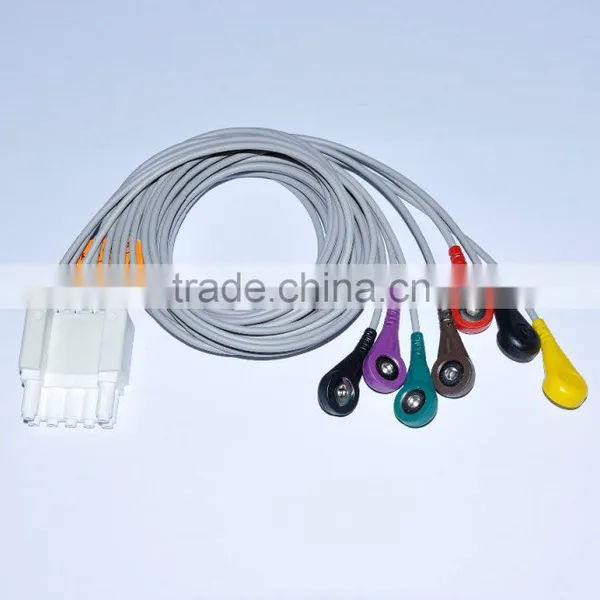 Unicare ECG Professional AHA Standard M1673A ECG Cable 3 Leadwires photo-4