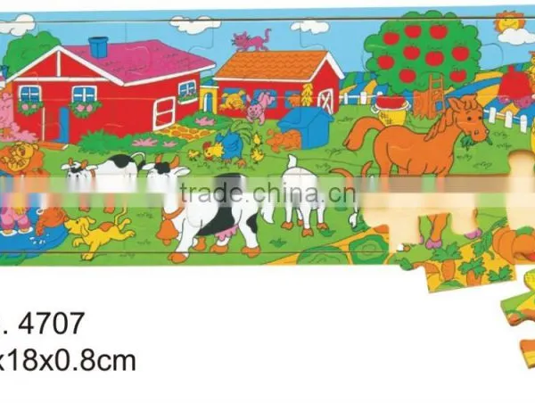 2014 Popular Child Toys Silk Screen Printing 21 Pcs Car Bus Plane Boat Design Custom Jigsaw Puzzle photo-2