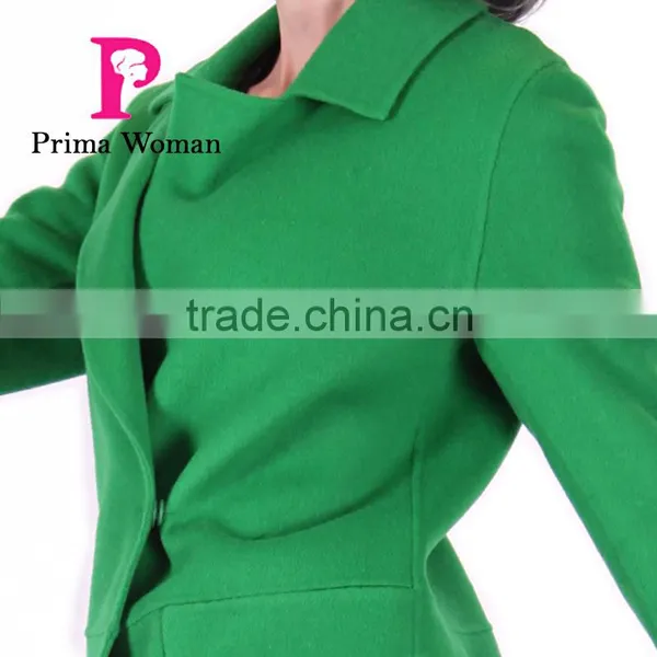 2016 Fashion Spring Wholesale Clothing Medium Length Slim Fit Wool Women Trench Coat photo-5