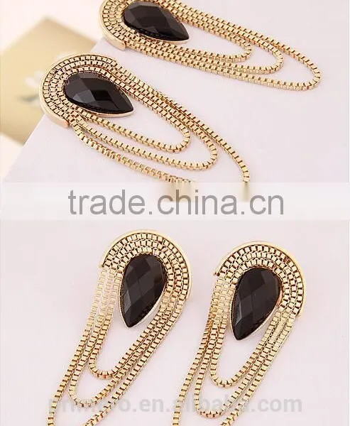 The New Bohemian Long High Temperament Tassel Exaggerated Earring Factory China photo-5