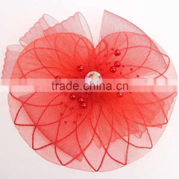 DSFC0001 Vintage Wedding Holiday Fascinator Cocktail Hat For Women French Veiling Hair Headband Lady Party Accessory photo-4