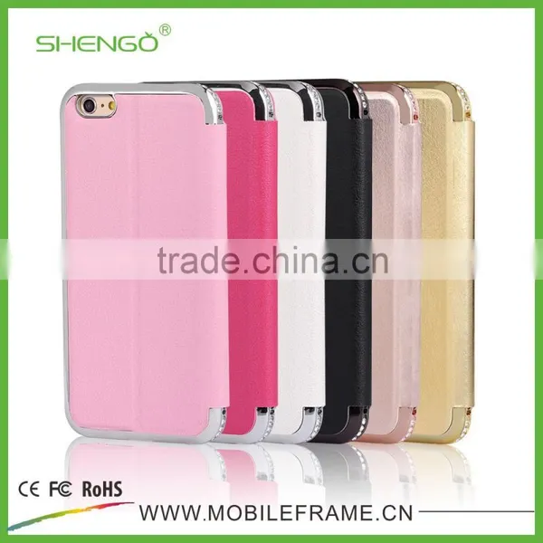 2015 Metal Cell Phone Leather Cases for IPhone photo-5