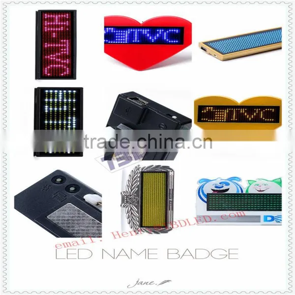 B1236 Red Led Name Badge,led Name Tags,led Name Card photo-4