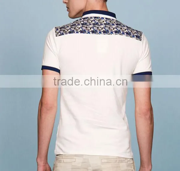 Men's Pocket t Shirt With Pocket -Men's Lapel Short Sleeves Back Yoke Print 100% Cotton t Shirt photo-5