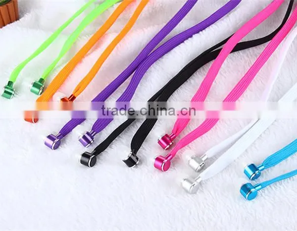 3.5mm Jack Earphones Shoelace Earphones China Wholesale Promotional OEM Design photo-2