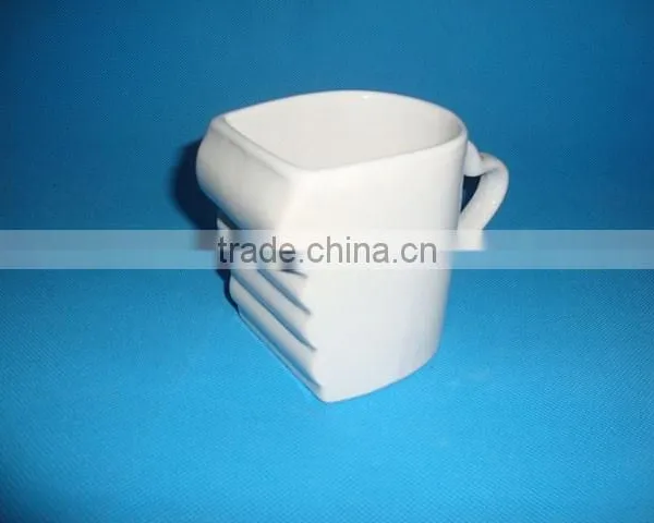 Porcelain Special Shape White Mug photo-2
