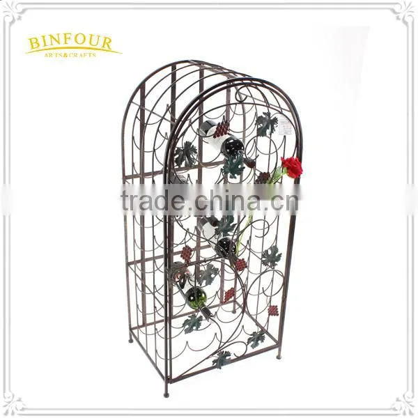Decorative Rack Metal Wall Mounted Wine Bottle Holder photo-5
