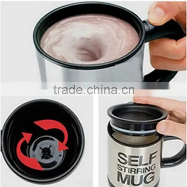 Automatic Plain Mixing Coffee Tea Cup Lazy Self Strring Mug Button Pressing photo-2