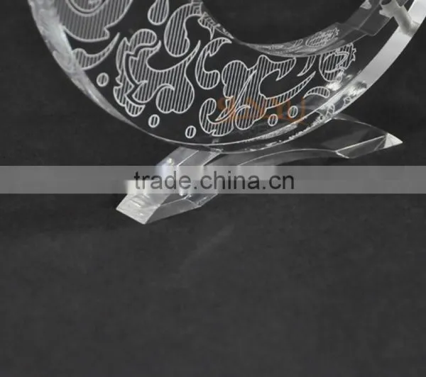 China Factory Supplier Engraved Acrylic Moon Shaped Craft photo-3