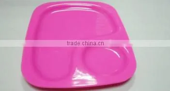 Hot Sale BPA Free 9" Silicone Baby Divided Plate photo-3