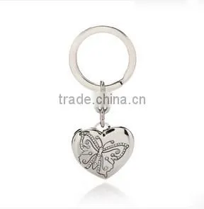 Wholesales Craft Gift Heart Shaped Metal Keychain /Mini Photo Frame Key Chain