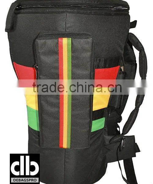 African Djembe Drums Gig Bags Pro Nylon Black Rasta Stripe photo-2
