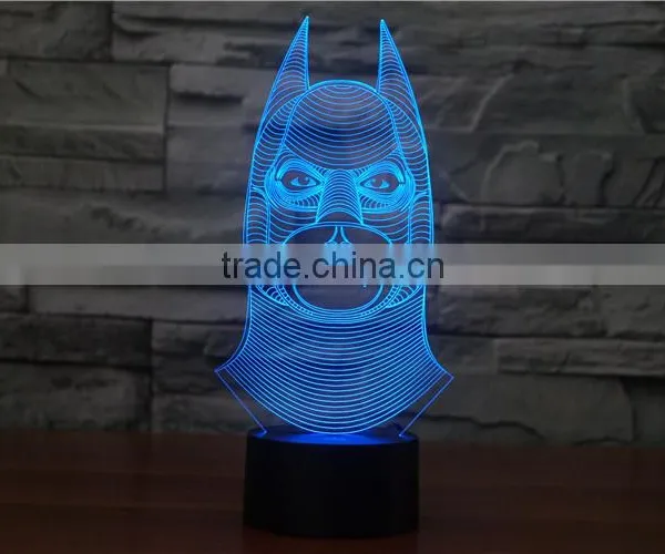 2016 New Cool 3D NIGHT LAMP Batman Shapes Decorative Bedroom Lights Micro USB LED Table Lamp Night Light For Child photo-3