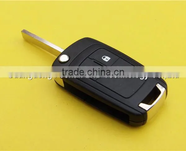 2 Buttons Flip Folding Remote Key Fob Case Shell for Chevrolet Cruze HU100 Blade photo-5