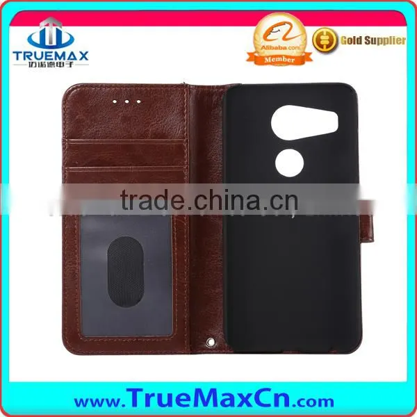 Open Right and Left Leather Phone Case With Holder for Google Nexus 5X Case Cover photo-2