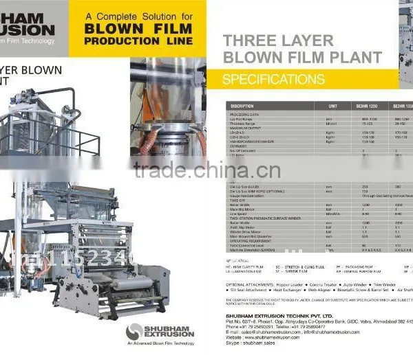 MULTI LAYER EXTRUSION BLOWN FILM PLANT