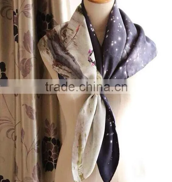 100% Silk Scarf With the Night Sky photo-5