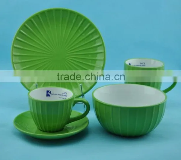 2015 Newly Designed Stoneware Stripe Pattern Dinnerset photo-5