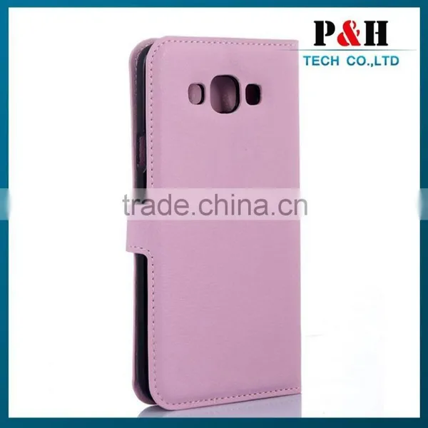 Hot New Products 2015 Stand Wallet Leather Case For Samsung Galaxy E7 photo-3