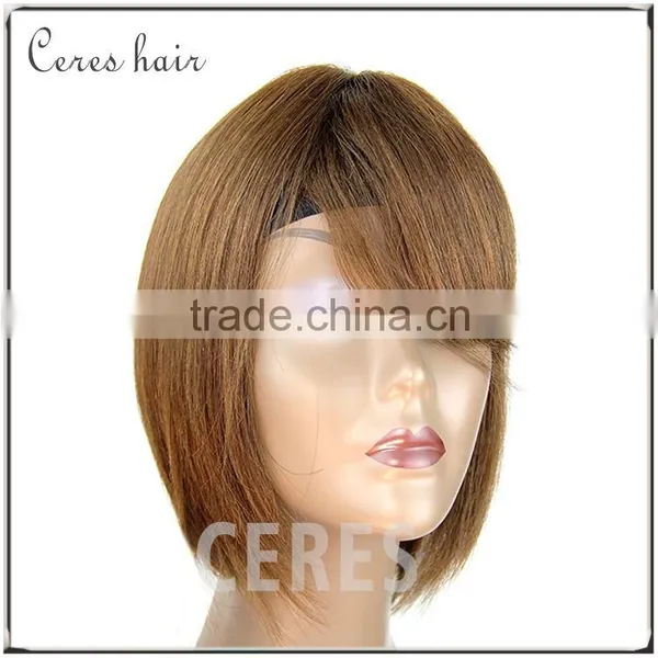 Kosher Wig Light Brown Bob Style 100% Human Hair Straight Bob Haircut photo-5