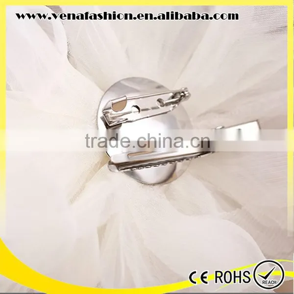Wedding Mini Snap Decorative Hair Clips With Flower photo-2