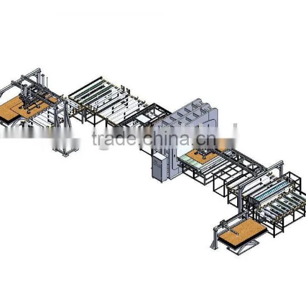 YX 1200 4X8 Short Cycle Hot Press Line Laminate Press Line photo-2