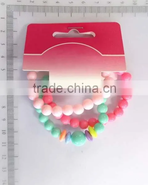 Lovely Three Colors Beaded Bracelet Set for Children photo-3