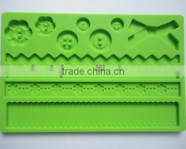 2014 BSCI Audited Chinese Manufacturer Button Shaped Fondant Silicone Mold