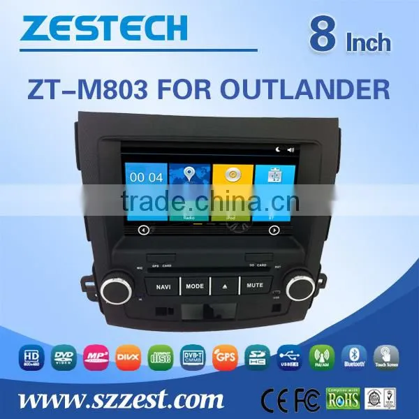 ZESTECH Hot Sale Auto Multimedia Car Audio for Mitsubishi Outlander Car Audio Player With GPS BT 3G DVD STEERING WHEEL CONTROL