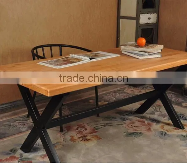 Industrial Real Wood Table Metal Table LOFT Style photo-6