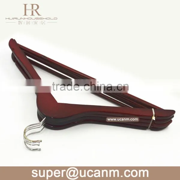 HRW-6611M Solid Mix Wood Suit Hanger With Wood Bar in the Bottom photo-3