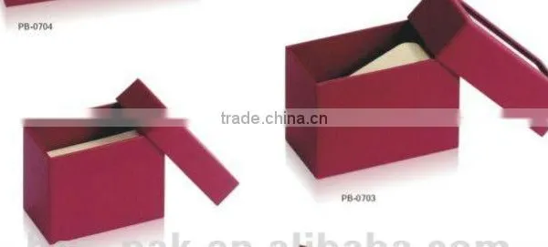 Red Wrapping Cardboard Jewelry Box photo-2
