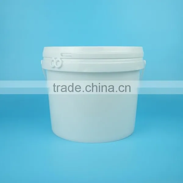 Plastic Handle White Pail, 6 Liter Plastic Bucket, Unbreakable Plastic Pail With Lid photo-3