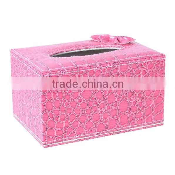 New Year Gift Imitation Crocodile Leather Custom Tissue Paper Box photo-3