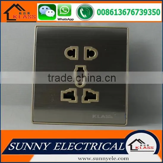 KB5 Modern British Standard Type Electric Wall Stainless Steel Switched and Socket With CE Certification photo-6