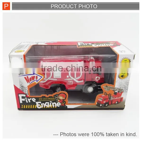 High Quality Pull Back Die Cast Toy Fire Engine Truck for Sale photo-6