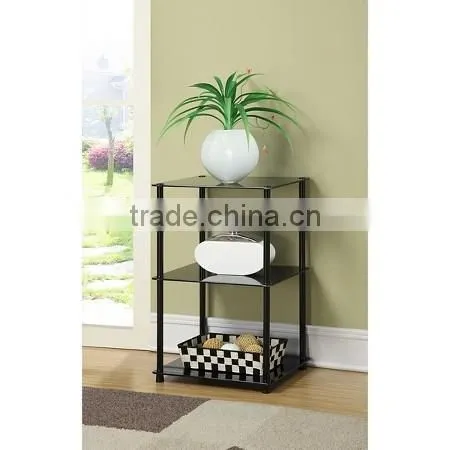 Foshan Hot Sale Living Room 3 Tiers Modern Glass Hotel Side Table photo-5