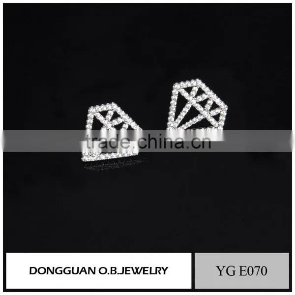 Fashion Design Cheap Wholesale Artificial Stone Jewelry Diamond Stud Earrings photo-5