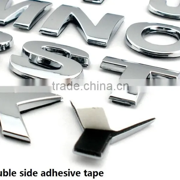 Customized Car Decorative 3D Chrome Letters With Strong Adhesive Tape photo-3
